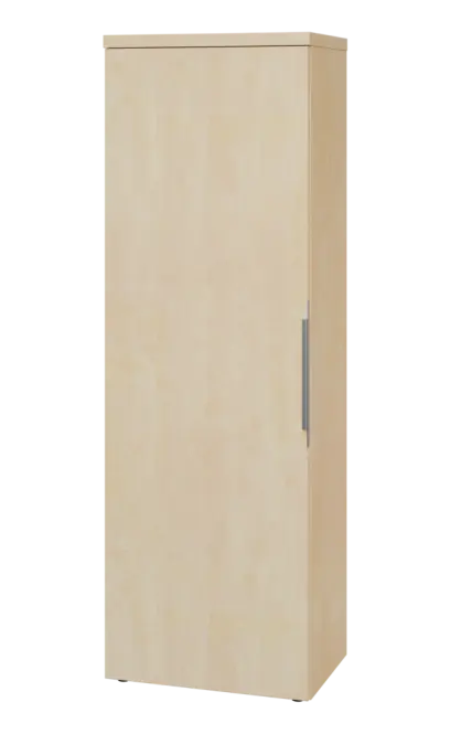 SISR 5 - 61 šatní skříň, 1-dveřová, výsuvné ramínko, levá, 1820x600x400, bříza světlá